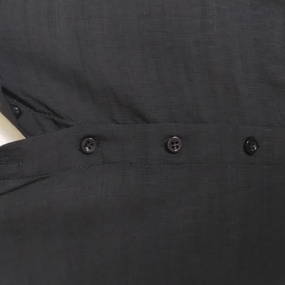 Mod Ref Button Down Top black short sleeve with cuff detail collared - Picture 4 of 10